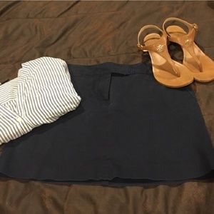 J. Crew navy casual skirt